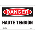"Haute Tension" Sign, 7" x 10", Vinyl, French