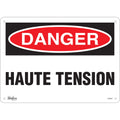 "Haute Tension" Sign, 10" x 14", Plastic, French