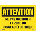 "Zone du Panneau Électrique" Sign, 10" x 14", Aluminum, French