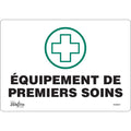 "Premiers Soins" Sign, 7" x 10", Vinyl, French with Pictogram