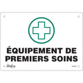 "Premiers Soins" Sign, 7" x 10", Plastic, French with Pictogram