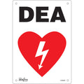 "DEA" Sign, 10" x 7", Plastic, French with Pictogram