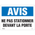 "Ne Pas Stationner" Sign, 10" x 14", Vinyl, French
