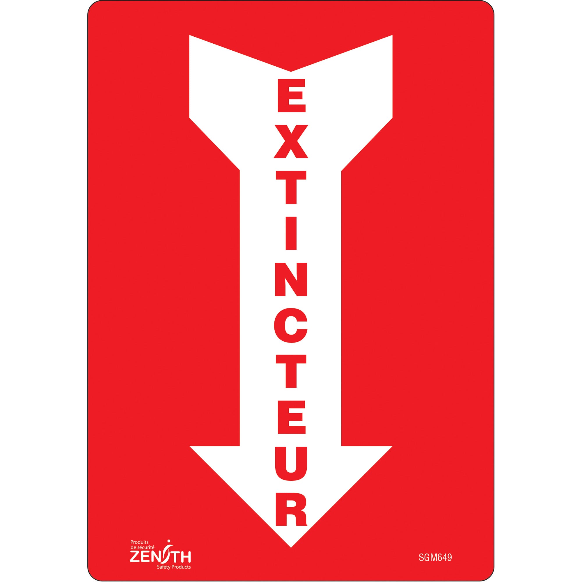 "Extincteur" Arrow Sign