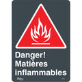 "Matières Inflammables" Sign, 14" x 10", Vinyl, French with Pictogram