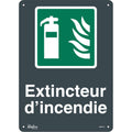 "Extincteur D'Incendie" Sign, 14" x 10", Plastic, French with Pictogram