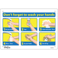 "Don't Forget to Wash Your Hands" Pictogram Sign, 7" x 10", Plastic, English with Pictogram