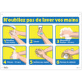 "N'oubliez pas de laver vos mains" Sign