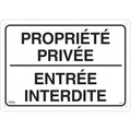 "Propriété privée" Sign, 14" x 20", Aluminum, French