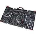 1/4", 3/8" & 1/2" Drive SAE/Metric Socket & Wrench Set, 210 Pcs, Deep